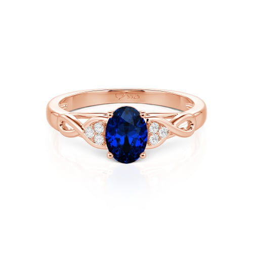 Jeulia Custom Infinity Oval Cut Engagement Ring Sterling Silver