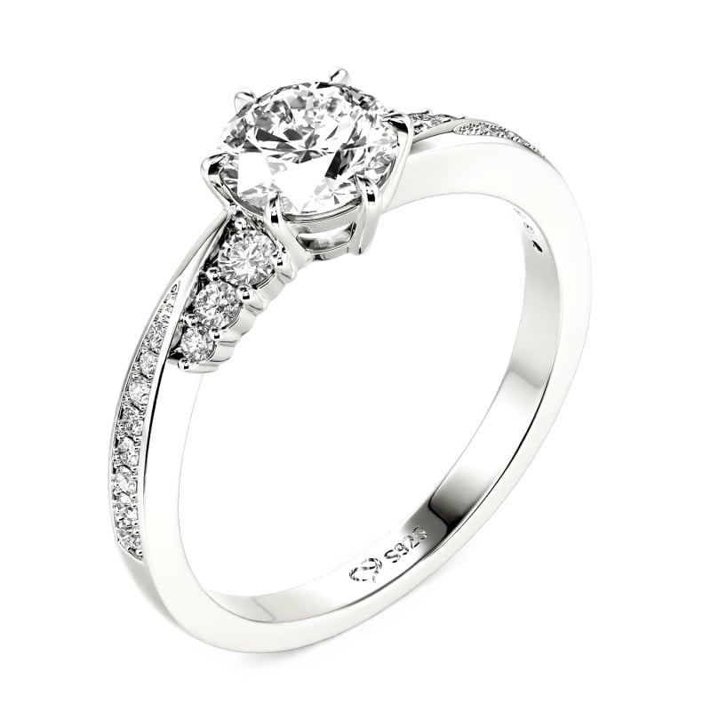 Jeulia 10K/14K/18K Gold Platinum Simple Twisted Promise Ring