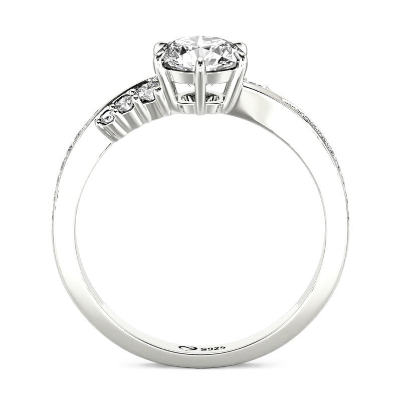 Jeulia 10K/14K/18K Gold Platinum Simple Twisted Promise Ring