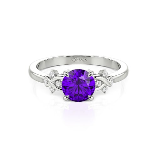 Jeulia Double Infinity Custom Promise Ring Round Cut