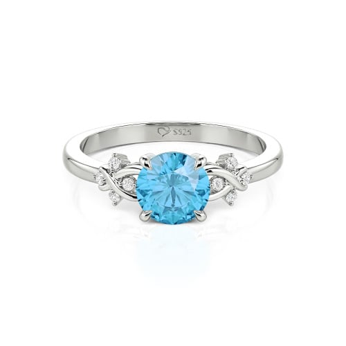 Jeulia Double Infinity Custom Promise Ring Round Cut