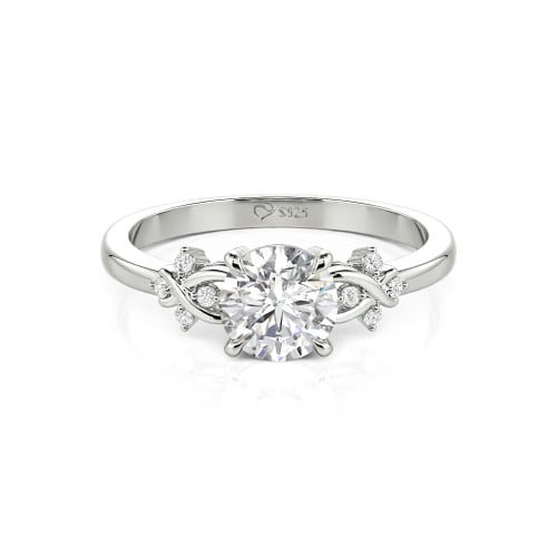Jeulia Double Infinity Custom Promise Ring Round Cut