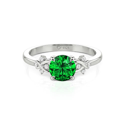 Jeulia Double Infinity Custom Promise Ring Round Cut