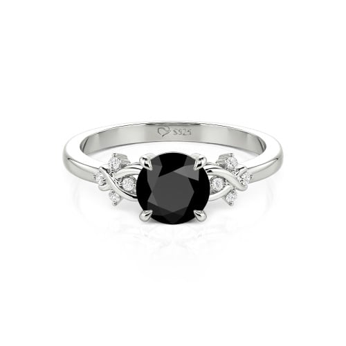 Jeulia Double Infinity Custom Promise Ring Round Cut