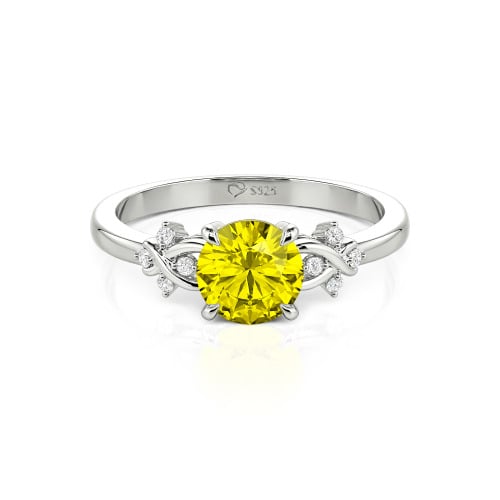 Jeulia Double Infinity Custom Promise Ring Round Cut