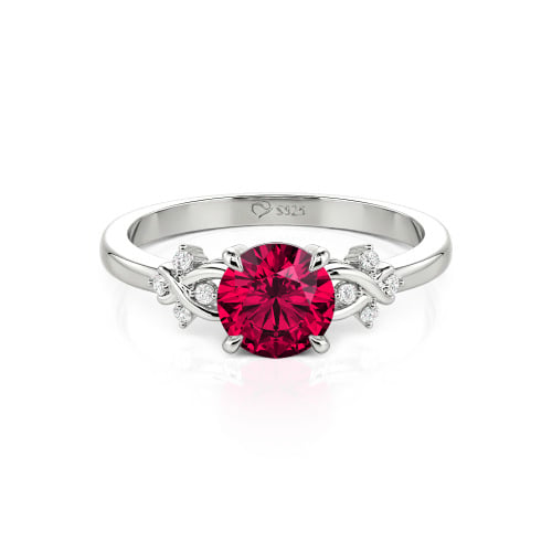 Jeulia Double Infinity Custom Promise Ring Round Cut