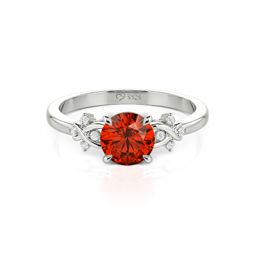 Jeulia Double Infinity Custom Promise Ring Round Cut