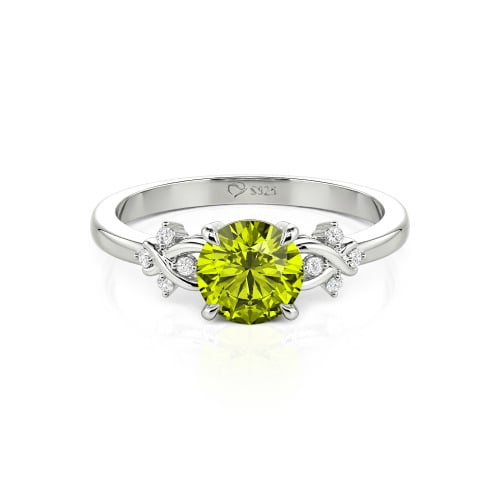 Jeulia Double Infinity Custom Promise Ring Round Cut