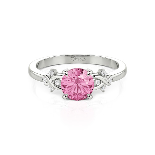 Jeulia Double Infinity Custom Promise Ring Round Cut