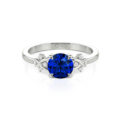 Jeulia Double Infinity Custom Promise Ring Round Cut