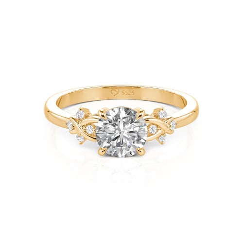 Jeulia Double Infinity Custom Promise Ring Round Cut
