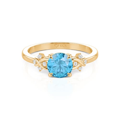 Jeulia Double Infinity Custom Promise Ring Round Cut