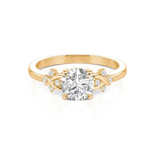 Jeulia Double Infinity Custom Promise Ring Round Cut