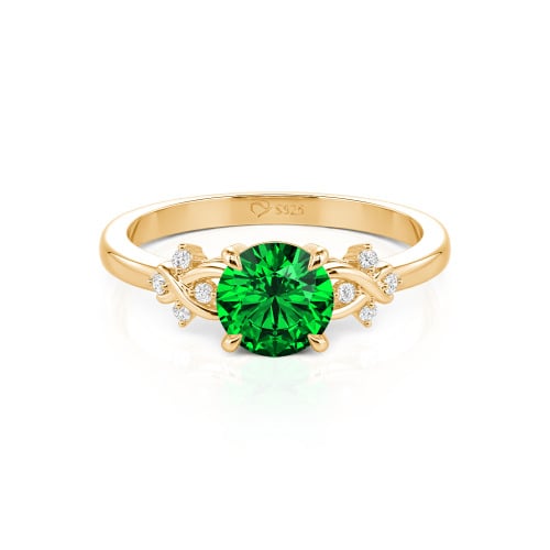 Jeulia Double Infinity Custom Promise Ring Round Cut