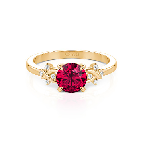 Jeulia Double Infinity Custom Promise Ring Round Cut