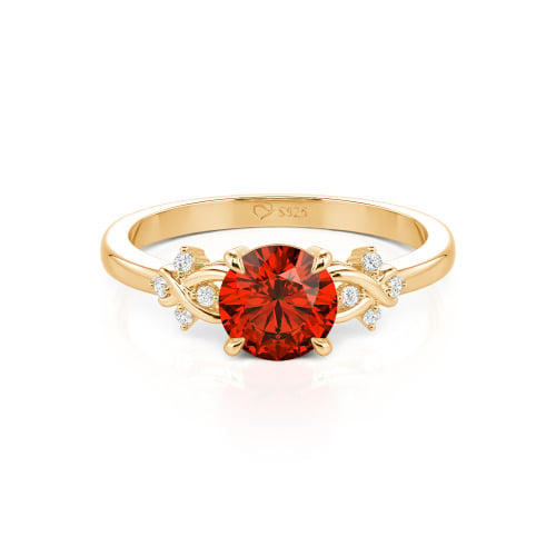 Jeulia Double Infinity Custom Promise Ring Round Cut