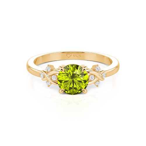 Jeulia Double Infinity Custom Promise Ring Round Cut