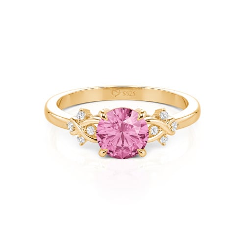 Jeulia Double Infinity Custom Promise Ring Round Cut
