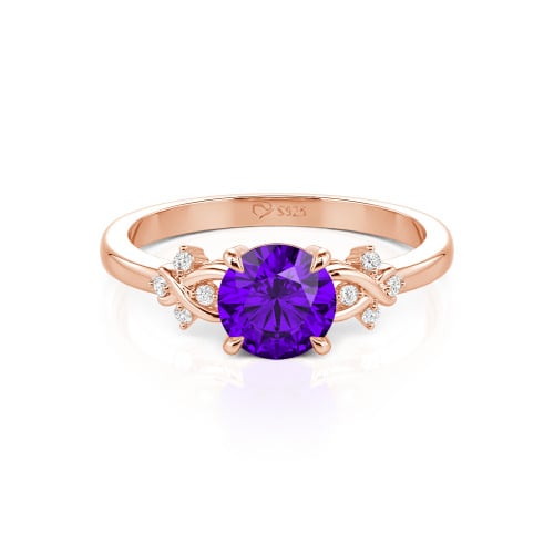 Jeulia Double Infinity Custom Promise Ring Round Cut