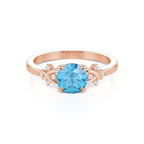 Jeulia Double Infinity Custom Promise Ring Round Cut