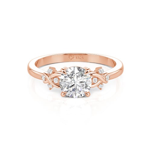 Jeulia Double Infinity Custom Promise Ring Round Cut