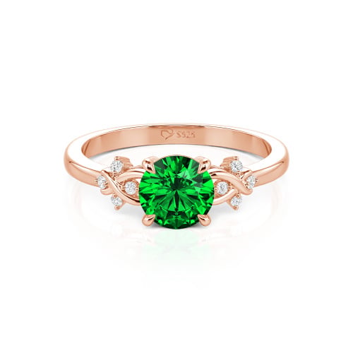 Jeulia Double Infinity Custom Promise Ring Round Cut