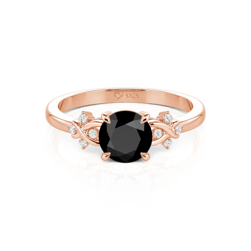 Jeulia Double Infinity Custom Promise Ring Round Cut