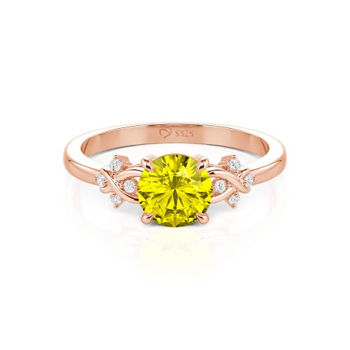 Jeulia Double Infinity Custom Promise Ring Round Cut