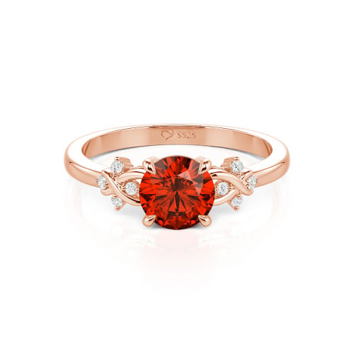Jeulia Double Infinity Custom Promise Ring Round Cut