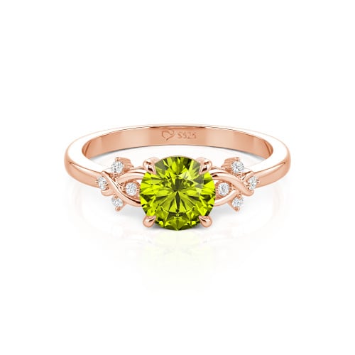 Jeulia Double Infinity Custom Promise Ring Round Cut