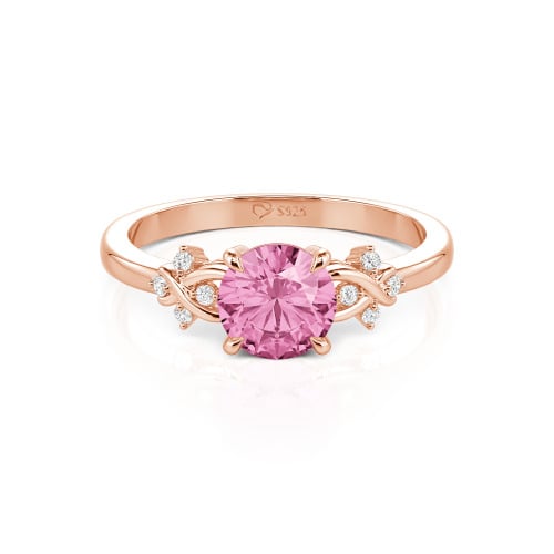 Jeulia Double Infinity Custom Promise Ring Round Cut