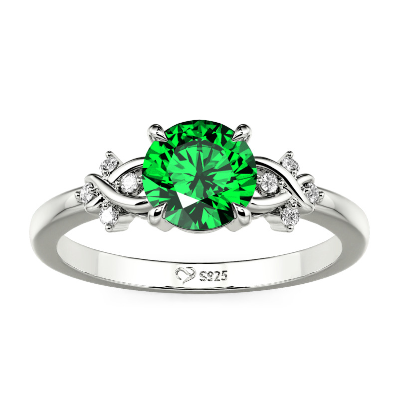 Jeulia Double Infinity Custom Promise Ring Round Cut