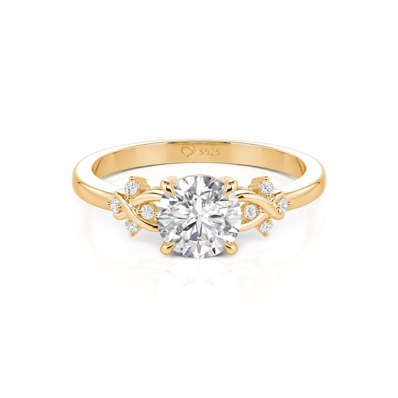 Jeulia Double Infinity Custom Promise Ring Round Cut