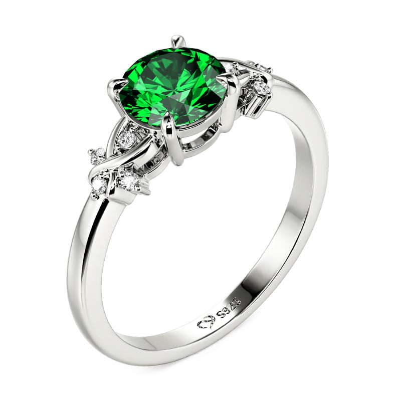 Jeulia Double Infinity Custom Promise Ring Round Cut