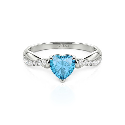 Jeulia Amore Two Tone Custom Heart Promise Ring