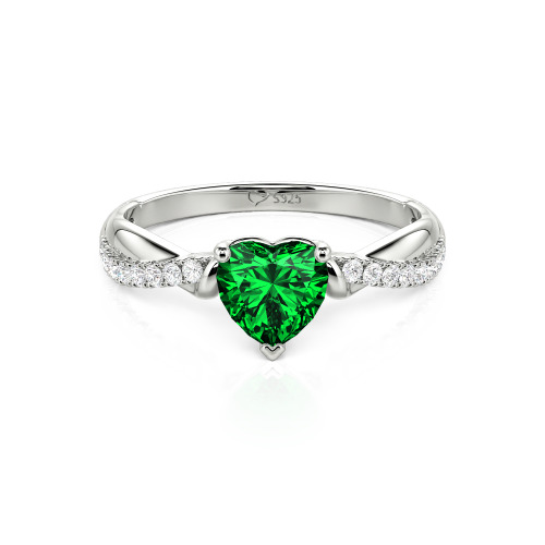 Jeulia Amore Two Tone Custom Heart Promise Ring