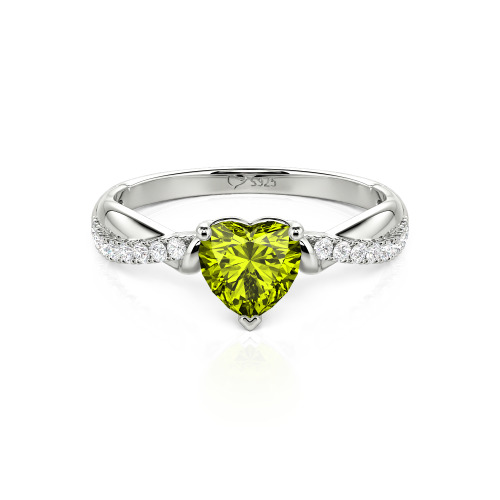 Jeulia Amore Two Tone Custom Heart Promise Ring
