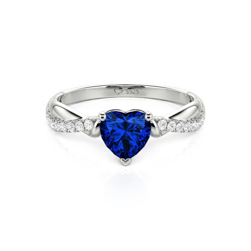 Jeulia Amore Two Tone Custom Heart Promise Ring