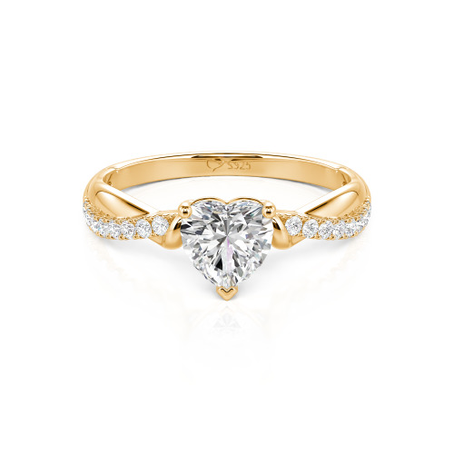 Jeulia Amore Two Tone Custom Heart Promise Ring