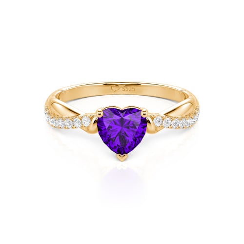 Jeulia Amore Two Tone Custom Heart Promise Ring