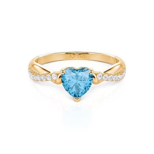 Jeulia Amore Two Tone Custom Heart Promise Ring