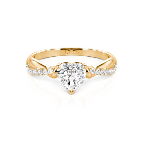 Jeulia Amore Two Tone Custom Heart Promise Ring