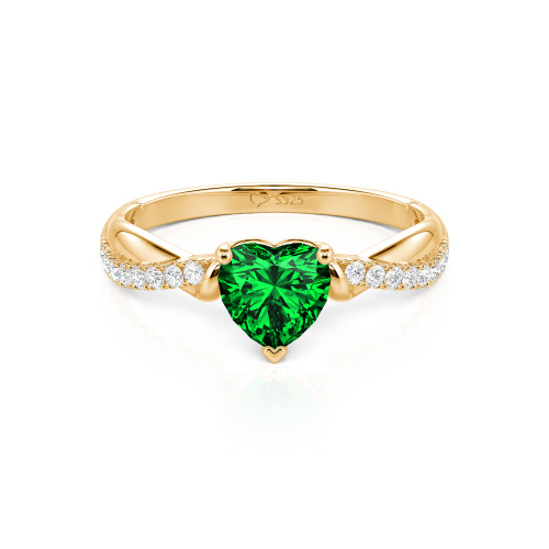 Jeulia Amore Two Tone Custom Heart Promise Ring