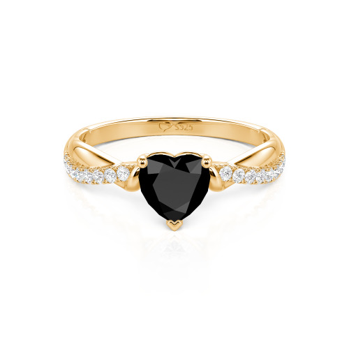 Jeulia Amore Two Tone Custom Heart Promise Ring