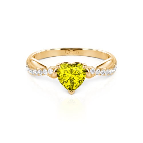 Jeulia Amore Two Tone Custom Heart Promise Ring