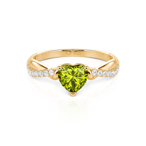 Jeulia Amore Two Tone Custom Heart Promise Ring