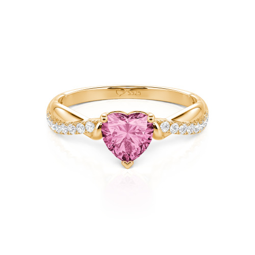 Jeulia Amore Two Tone Custom Heart Promise Ring