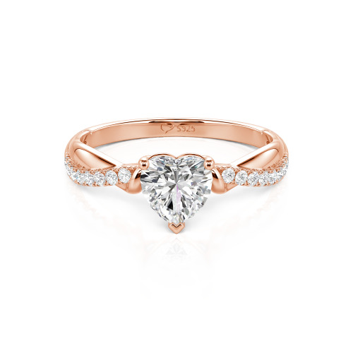 Jeulia Amore Two Tone Custom Heart Promise Ring