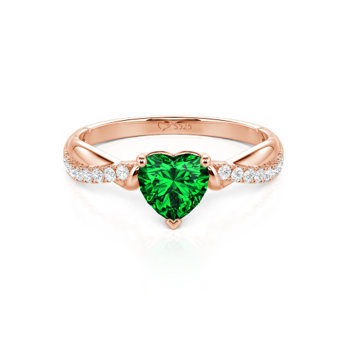 Jeulia Amore Two Tone Custom Heart Promise Ring