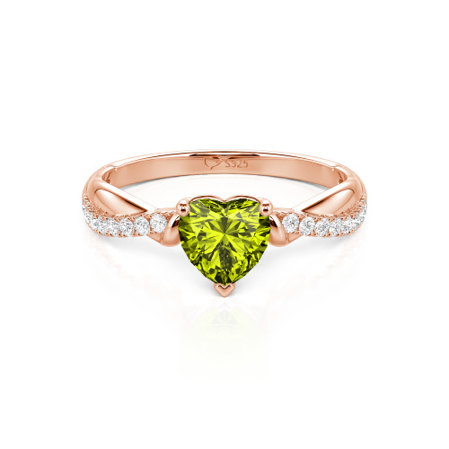 Jeulia Amore Two Tone Custom Heart Promise Ring
